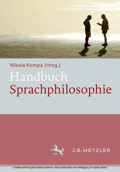 Handbuch Sprachphilosophie main product photo