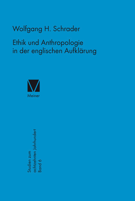 Ethik und Anthropologie in der englischen Aufklärung main product photo