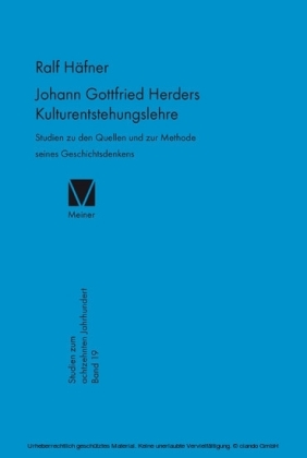 Johann Gottfried Herders Kulturentstehungslehre