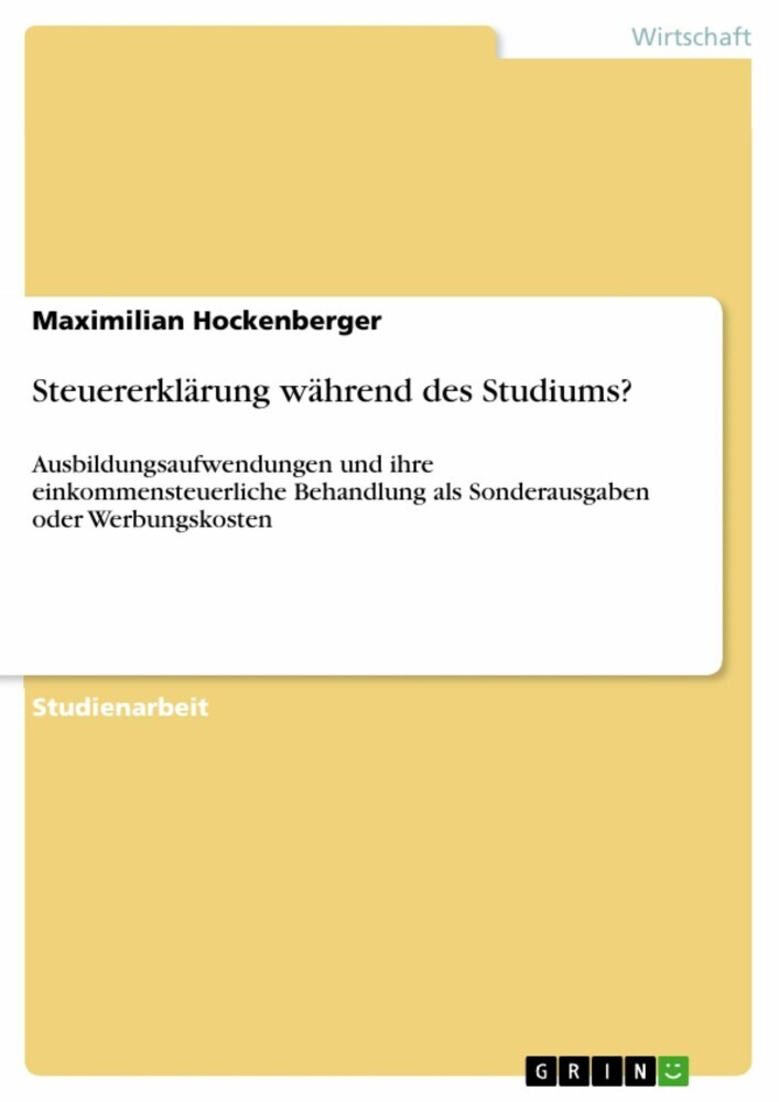 Steuererklärung während des Studiums? main product photo