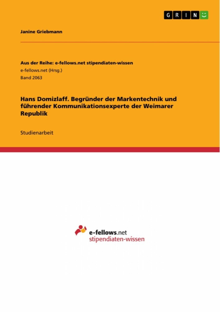 Hans Domizlaff. Begründer der Markentechnik und führender Kommunikationsexperte der Weimarer Republik main product photo