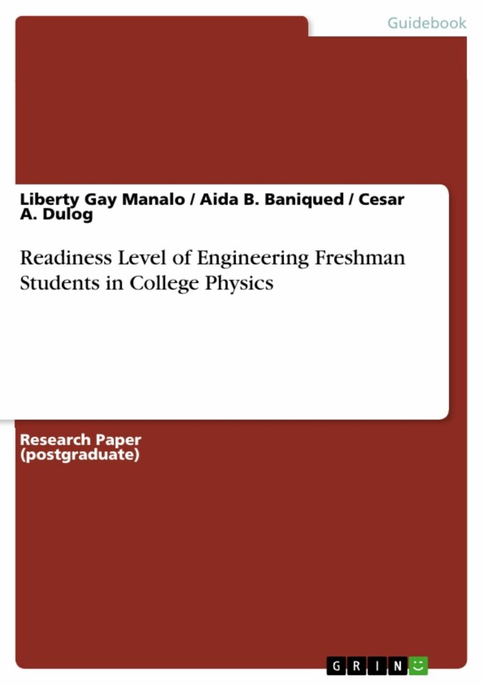 Readiness Level of Engineering Freshman Students in College Physics main product photo