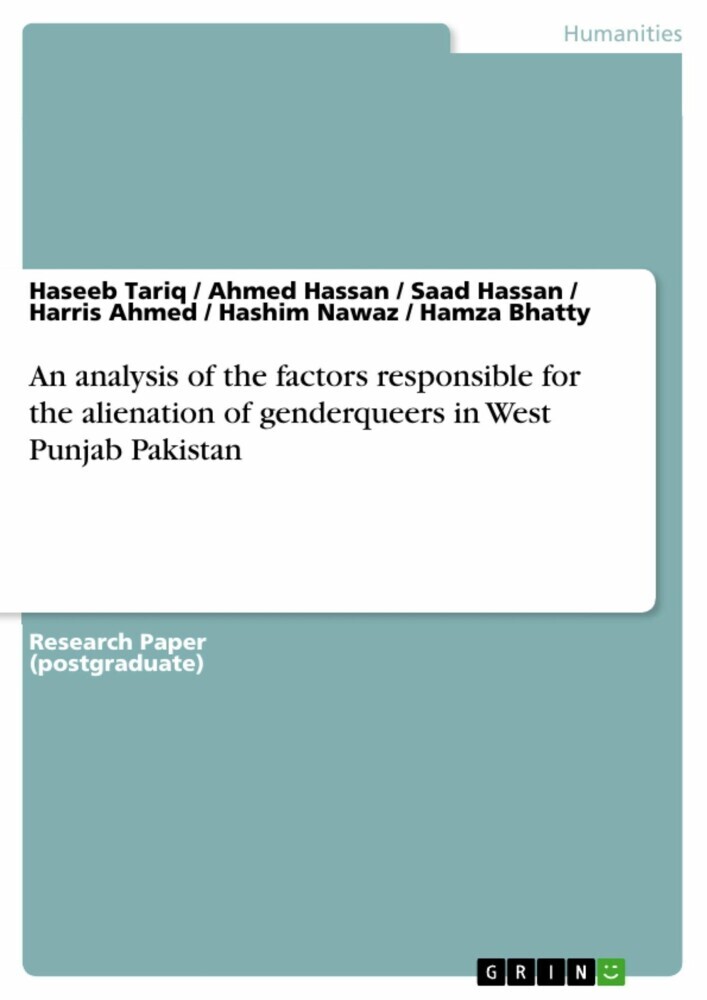 An analysis of the factors responsible for the alienation of genderqueers in West Punjab Pakistan main product photo