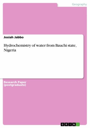 Hydrochemistry of water from Bauchi state, Nigeria