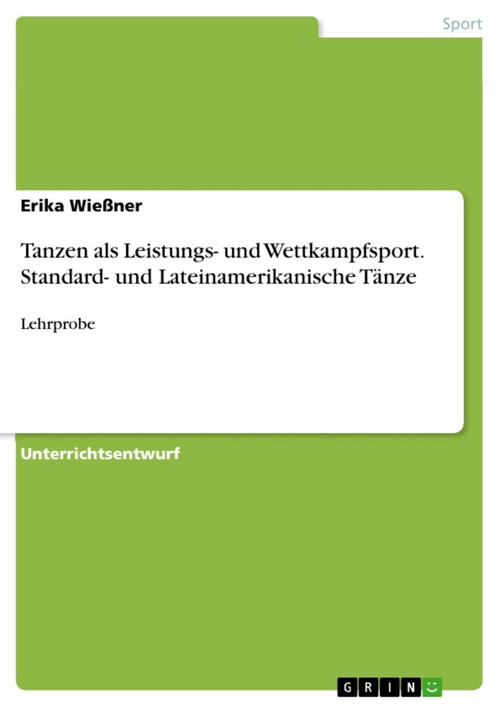 Tanzen als Leistungs- und Wettkampfsport. Standard- und Lateinamerikanische Tänze main product photo