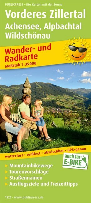 PublicPress Wander- und Radkarte Vorderes Zillertal, Achensee, Alpbachtal, Wildschönau main product photo