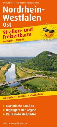 PublicPress Straßen- und Freizeitkarte Nordrhein-Westfalen Ost