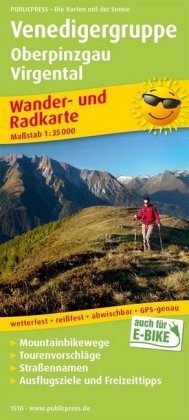 PublicPress Wander- und Radkarte Venedigergruppe, Oberpinzgau, Virgental