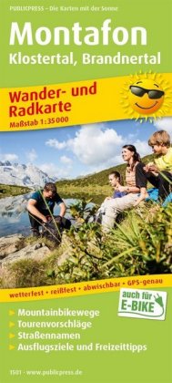 PublicPress Wander- und Radkarte Montafon, Klostertal, Brandnertal