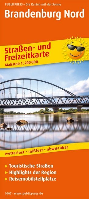 PublicPress Straßen- und Freizeitkarte Brandenburg Nord main product photo