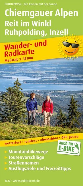 PublicPress Wander- und Radkarte Chiemgauer Alpen, Reit im Winkl, Ruhpolding, Inzell main product photo
