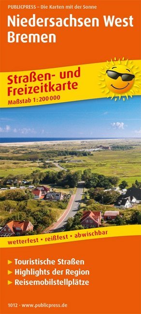 PublicPress Straßen- und Freizeitkarte Niedersachsen-West, Bremen main product photo