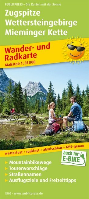 PublicPress Wander- und Radkarte Zugspitze, Wettersteingebirge, Mieminger Kette main product photo