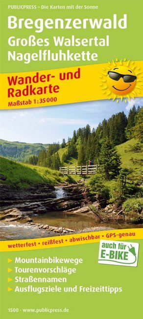 PublicPress Wander- und Radkarte Bregenzerwald, Großes Walsertal, Nagelfluhkette main product photo