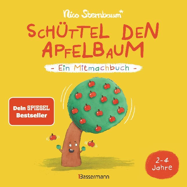 Schüttel den Apfelbaum - Ein Mitmachbuch. Für Kinder von 2 bis 4 Jahren. Schaukeln, schütteln, pusten, klopfen und sehen was passiert. main product photo