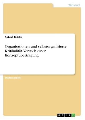 Organisationen und selbstorganisierte Kritikalität. Versuch einer Konzeptübertragung