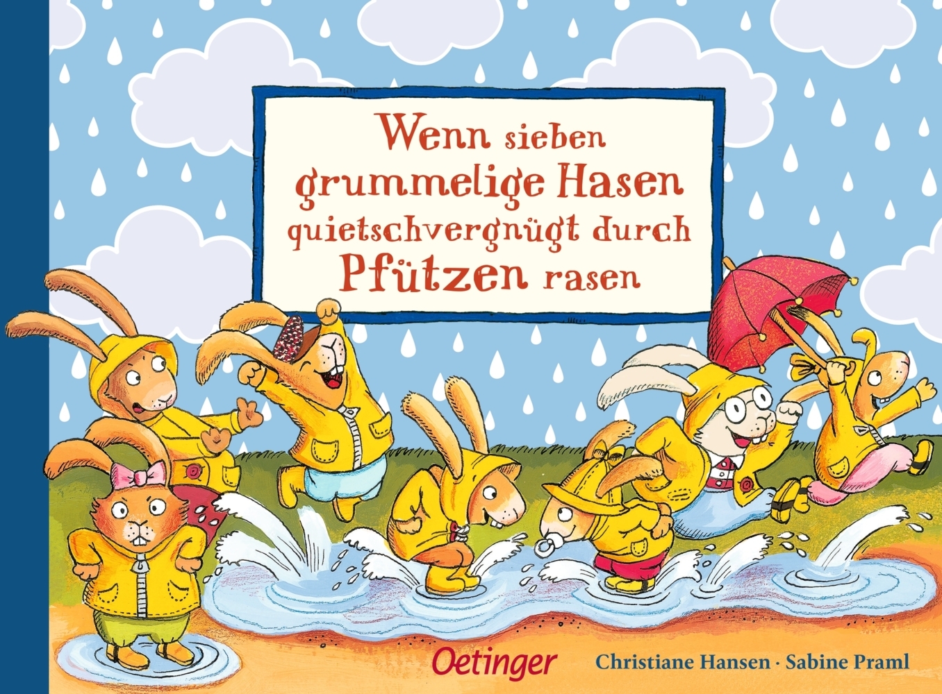 Wenn sieben grummelige Hasen quietschvergnügt durch Pfützen rasen main product photo