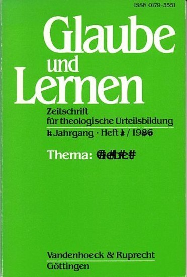 Glaube und Lernen 1/2008 Themenheft: Schöpfung und Natur main product photo