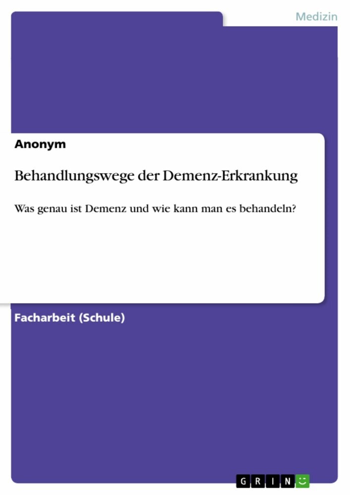 Behandlungswege der Demenz-Erkrankung main product photo
