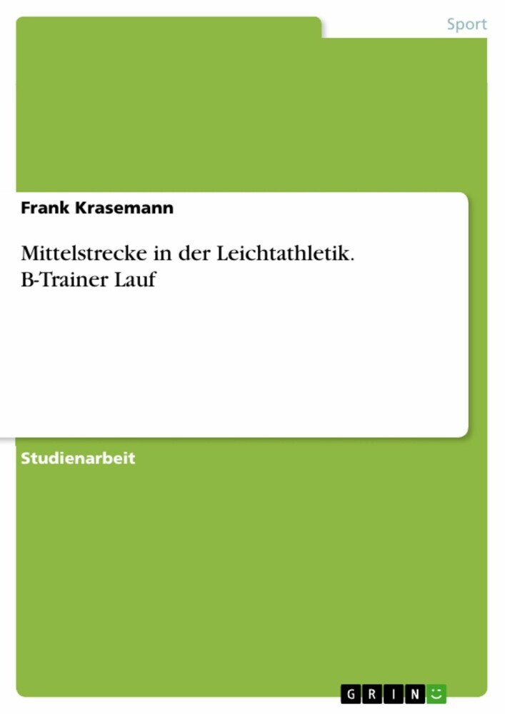 Mittelstrecke in der Leichtathletik. B-Trainer Lauf main product photo