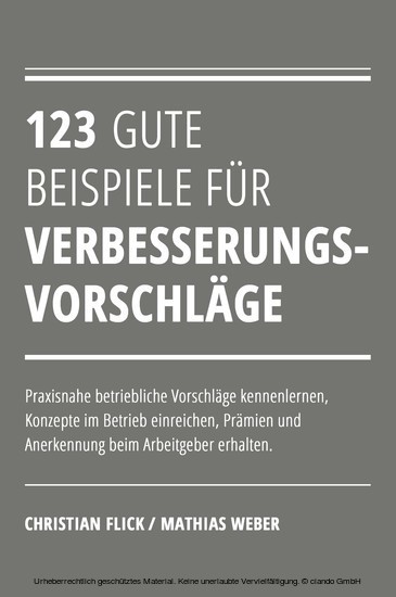 123 gute Beispiele für Verbesserungsvorschläge main product photo