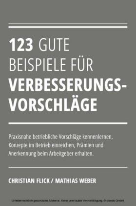 123 gute Beispiele für Verbesserungsvorschläge