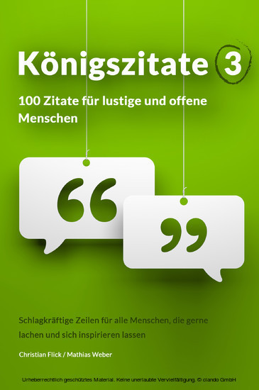 Königszitate 3: 100 Zitate für lustige und offene Menschen main product photo