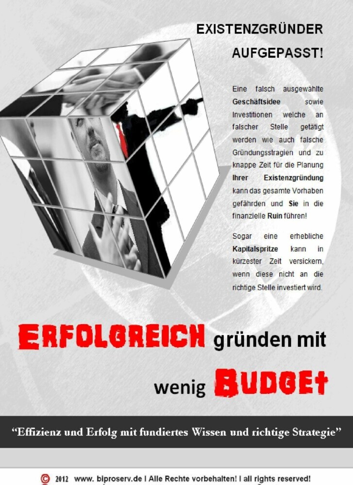 Existenzgründer aufgepasst! Erfolgreich gründen mit wenig Budget main product photo