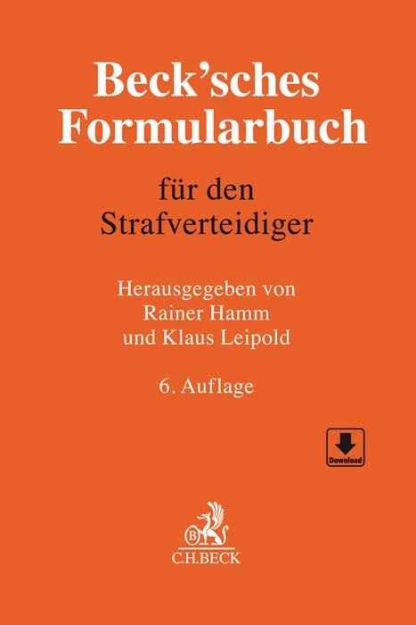 Beck'sches Formularbuch für den Strafverteidiger main product photo