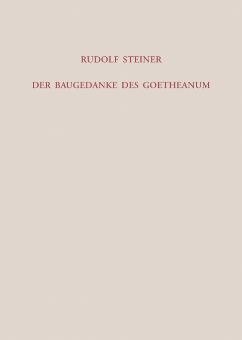 Der Baugedanke des Goetheanum main product photo