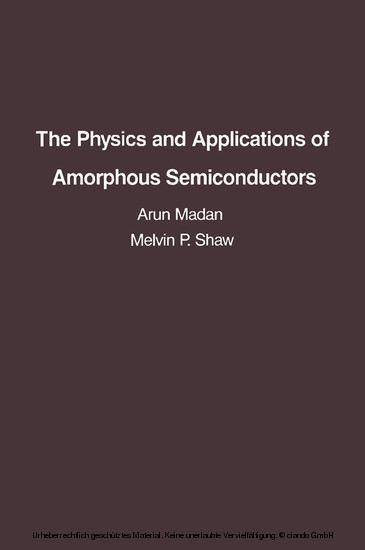 The Physics and Applications of Amorphous Semiconductors main product photo