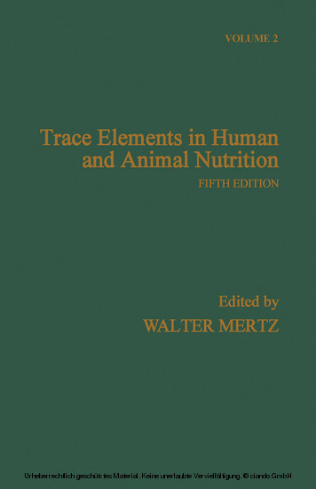 Trace Elements in Human and Animal Nutrition main product photo