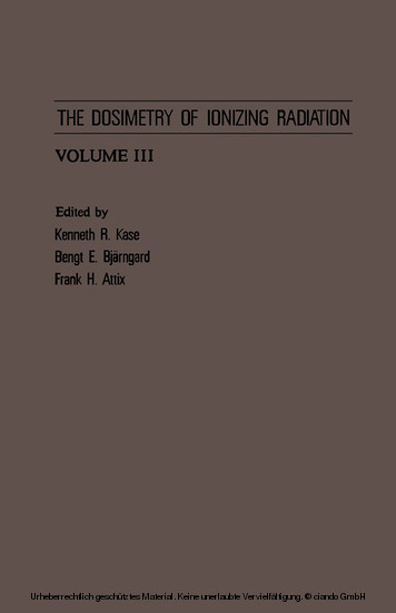 The Dosimetry of Ionizing Radiation main product photo