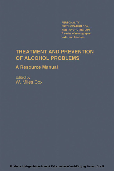 Treatment and Prevention of Alcohol Problems main product photo