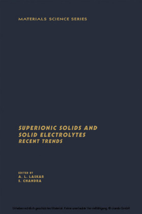 Superionic Solids And Solid Electrolytes Recent Trends