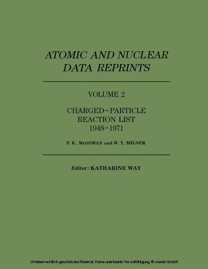 Charged-Particle Reaction List 1948-1971 main product photo