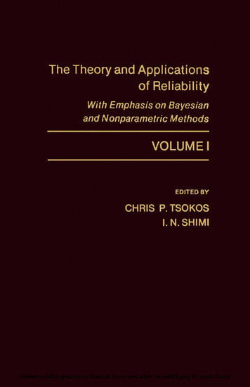 The Theory and Applications of Reliability With Emphasis on Bayesian and Nonparametric Methods main product photo