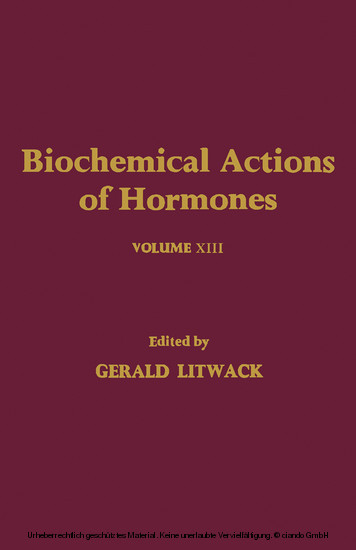 Biochemical Actions of Hormones V13 main product photo
