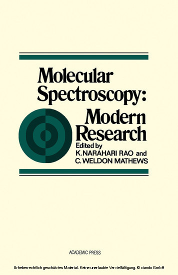 Molecular Spectroscopy main product photo