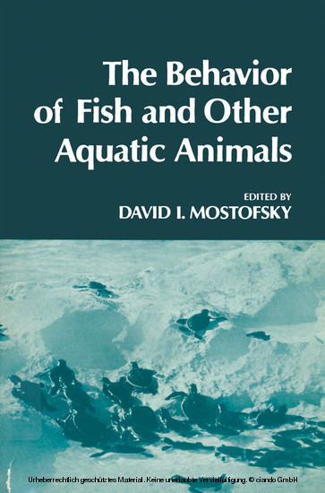 The Behavior of Fish and Other Aquatic Animals main product photo