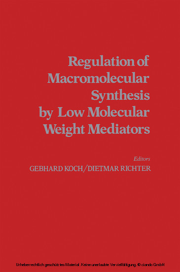 Regulation of Macromolecular Synthesis By Low Molecular Weight Mediators main product photo