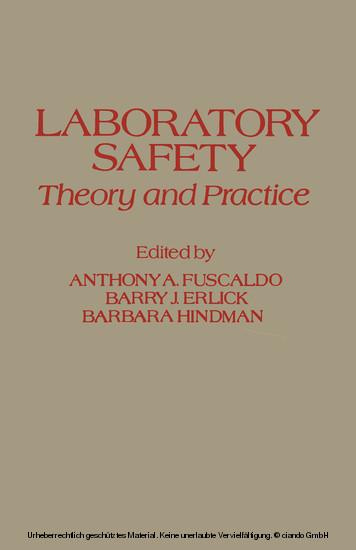 Laboratory Safety Theory and Practice main product photo