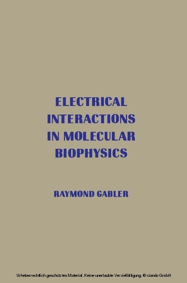 Electrical Interactions in Molecular Biophysics main product photo