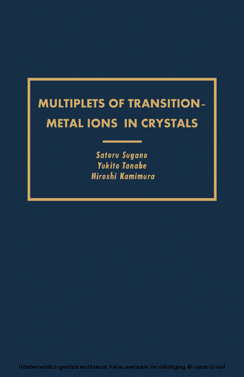 Multiplets of Transition-Metal Ions in Crystals main product photo