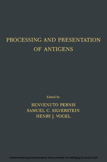 Processing and Presentation of Antigens main product photo