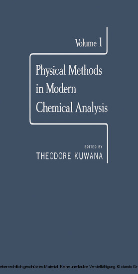 Physical Methods in Modern Chemical Analysis V1 main product photo