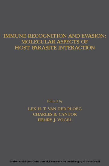 Immune Recognition and Evasion: Molecular Aspects of Host-Parasite Interaction main product photo