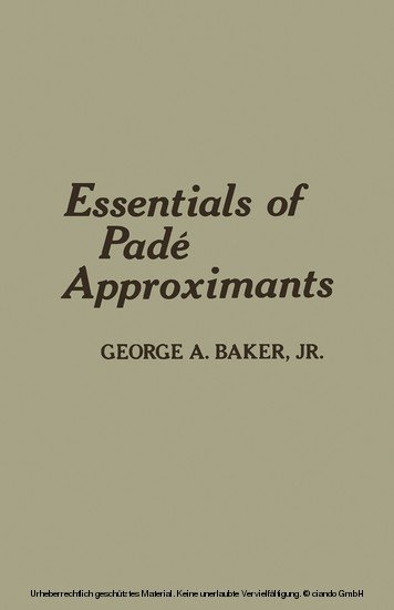 Essentials of Pad' Approximants main product photo