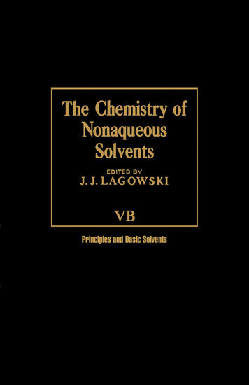 The Chemistry of Nonaqueous Solvents VA main product photo