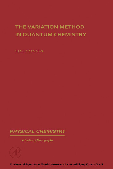 The variation method in quantum chemistry main product photo
